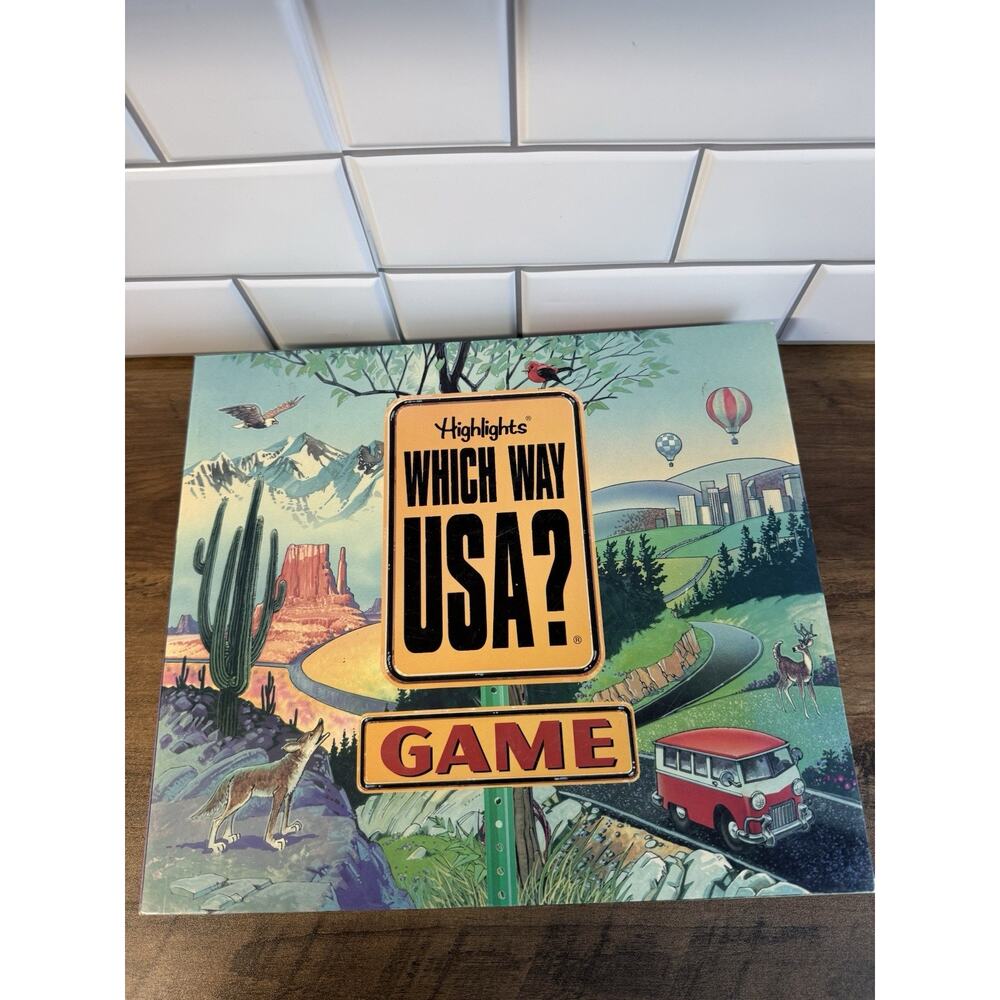 Highlights Which Way USA? Board Game For 2-5 Players Ages 7 & Up READ